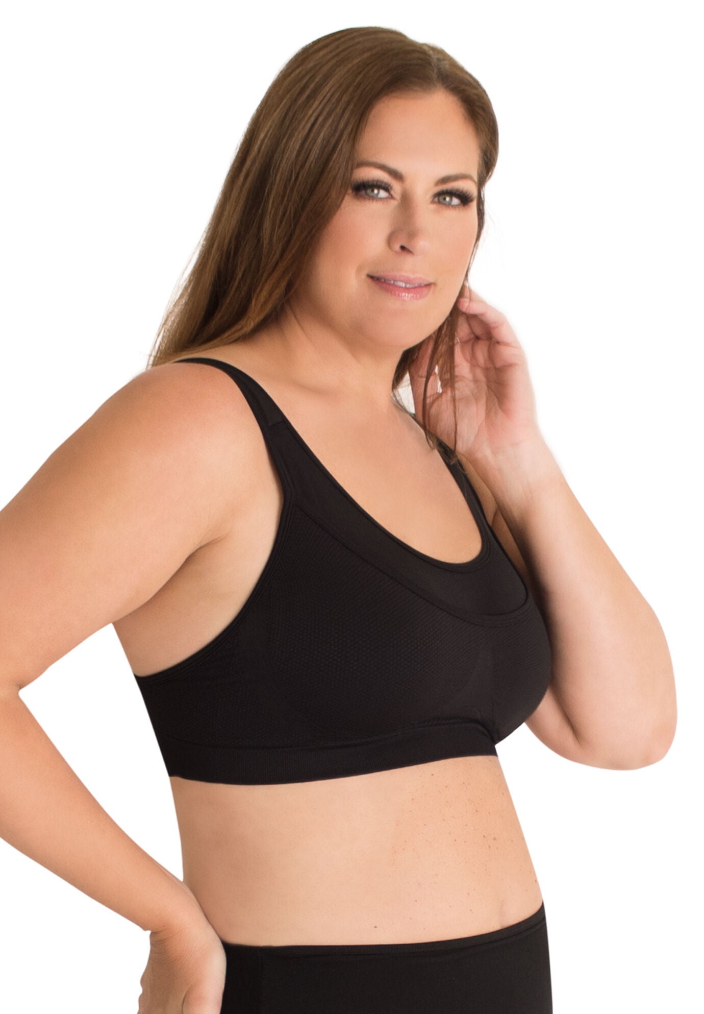 The Simone - Double Layer Seamless Cool Sports Bra Bra, , on-hover image number 1