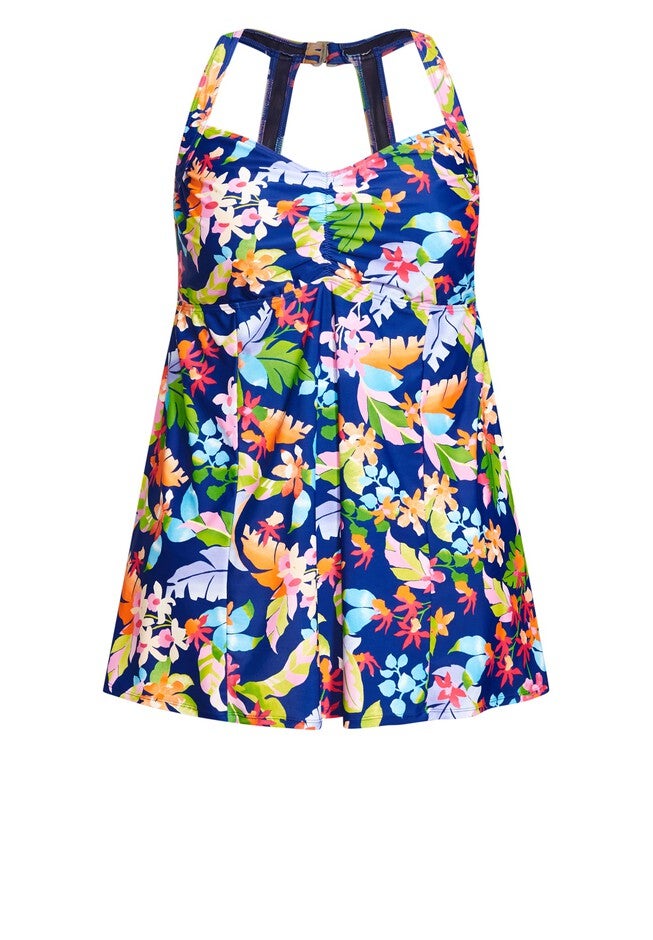 Halter Back Swim Dress, BORA BORA, alternate image number null