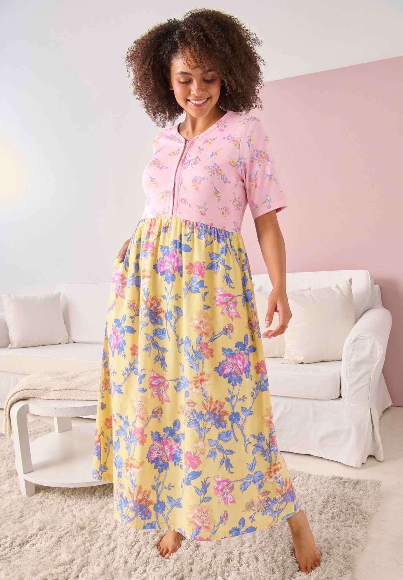 Mixed Print Knit Lounger | Intimates For All