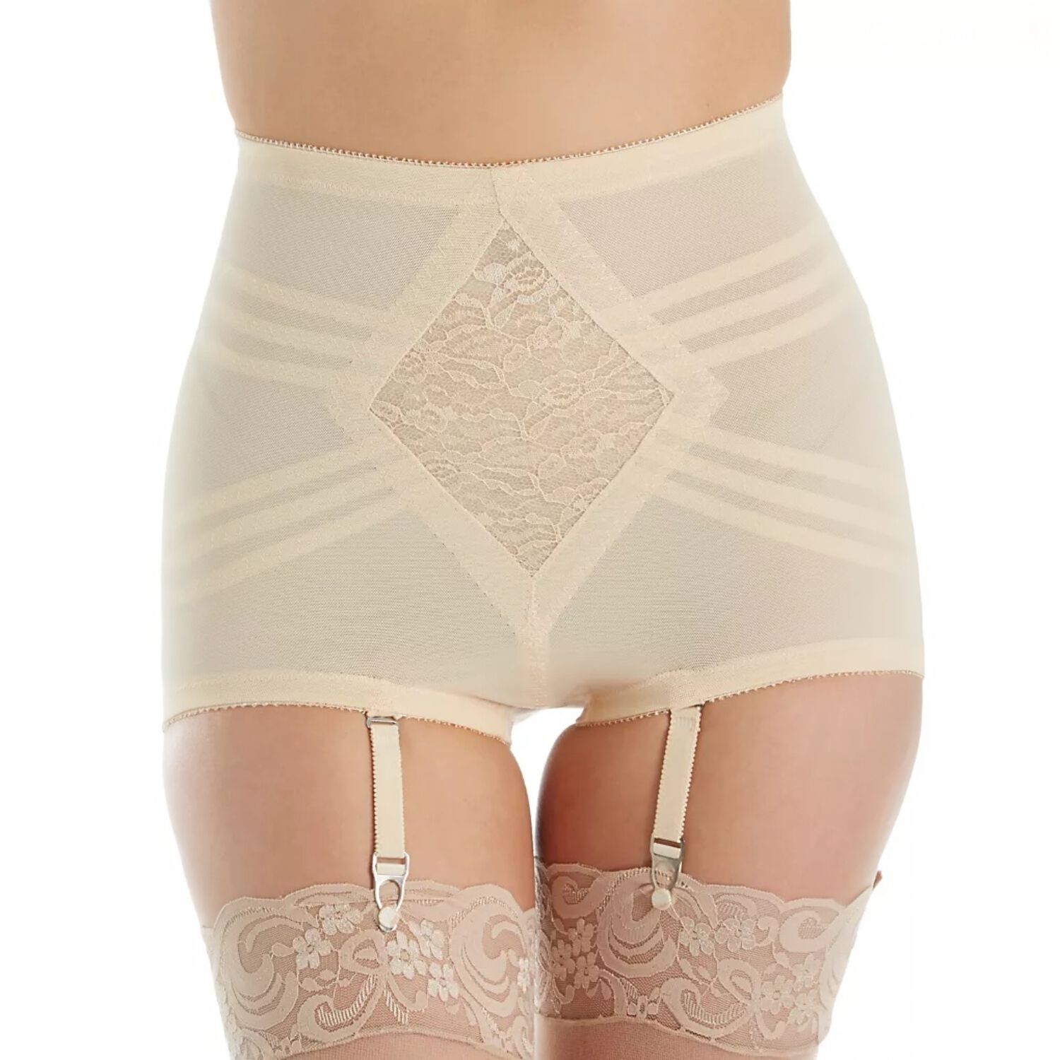 Firm Shaping Shapette Control Brief Panty with Contour Bands, BEIGE, hi-res image number 0
