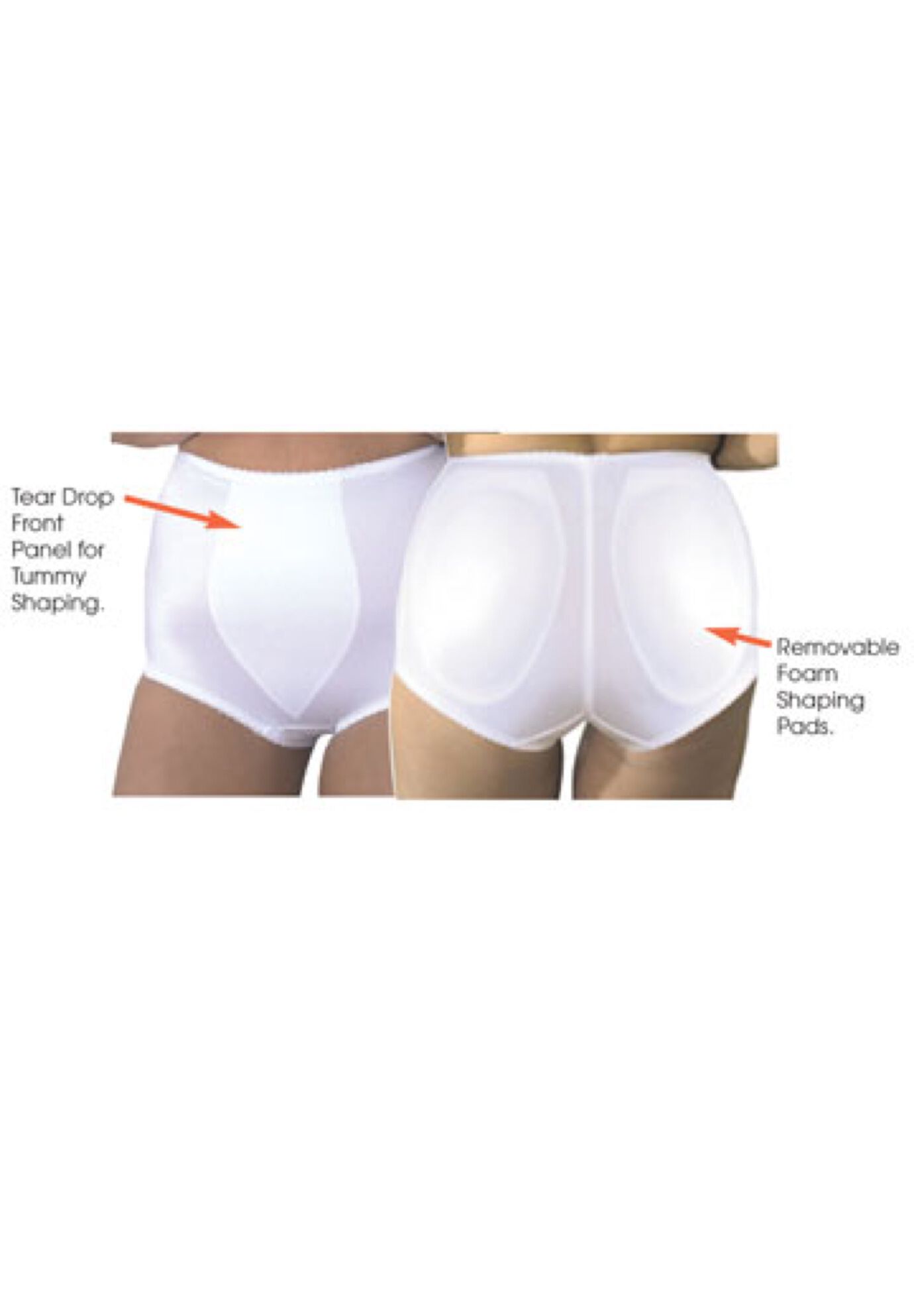 Padded Panty Brief Light Shaping (Removable Pads), , on-hover image number 1