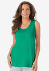 Knit Sleep Tank, TROPICAL EMERALD, hi-res image number null