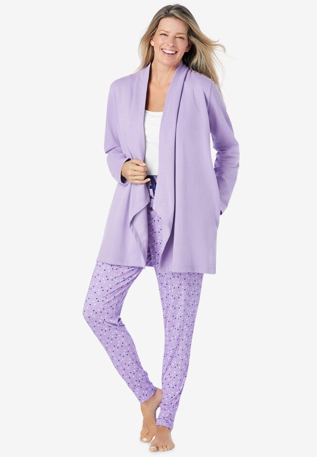 Drape Front Robe, SOFT IRIS, hi-res image number null