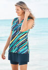 Soft Wire Split-Neck Tankini Top, , alternate image number null