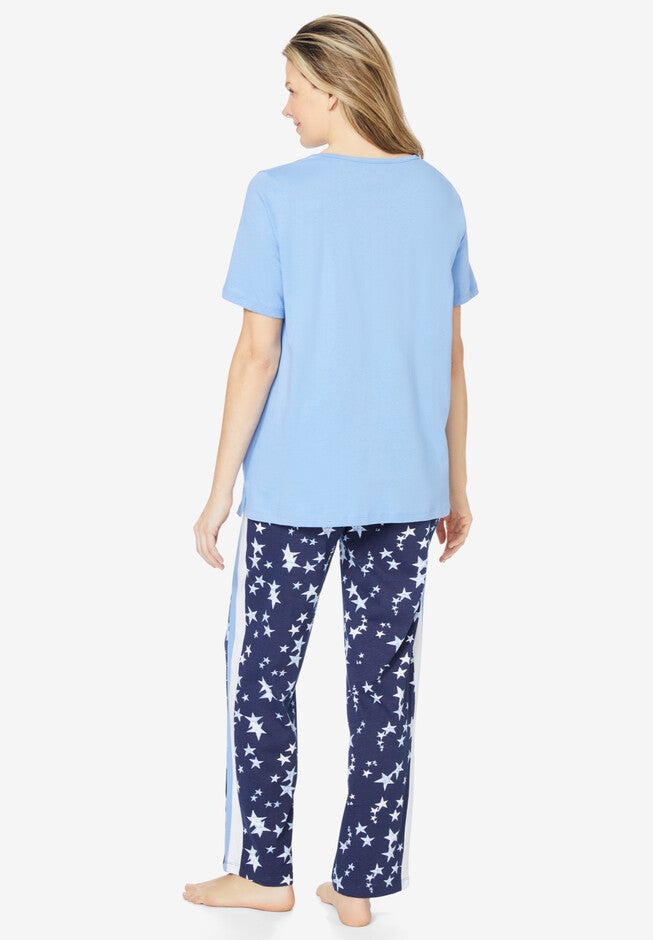 2-Piece Side Stripe Pajama Set, , on-hover image number null