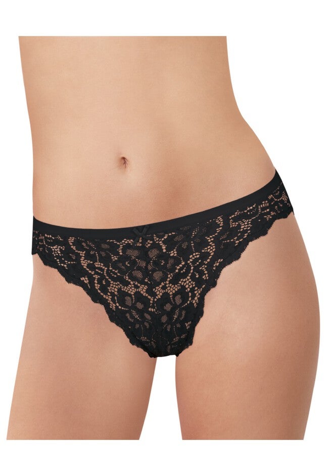 Sexy Must Haves Allover Lace Bikini, BLACK, hi-res image number null