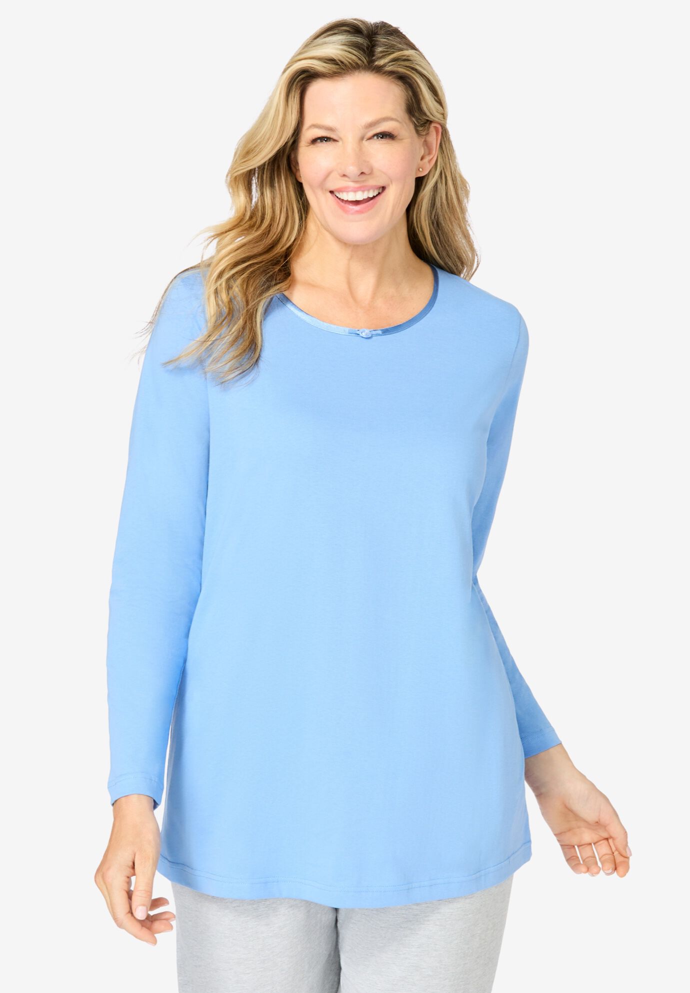 Satin Trim Sleep Tee