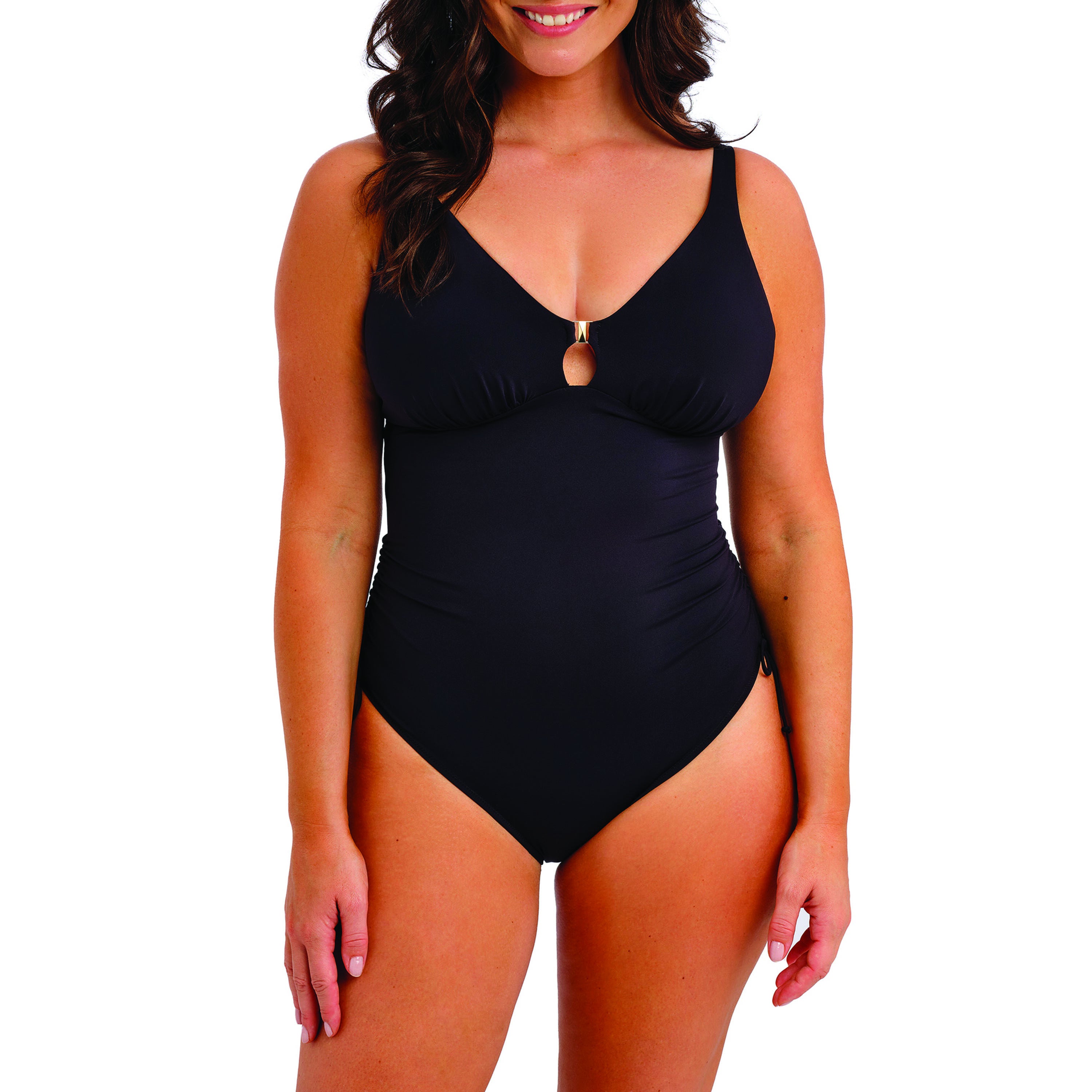 Merissa Wireless Plunge Swimsuit, BLACK, hi-res image number 0