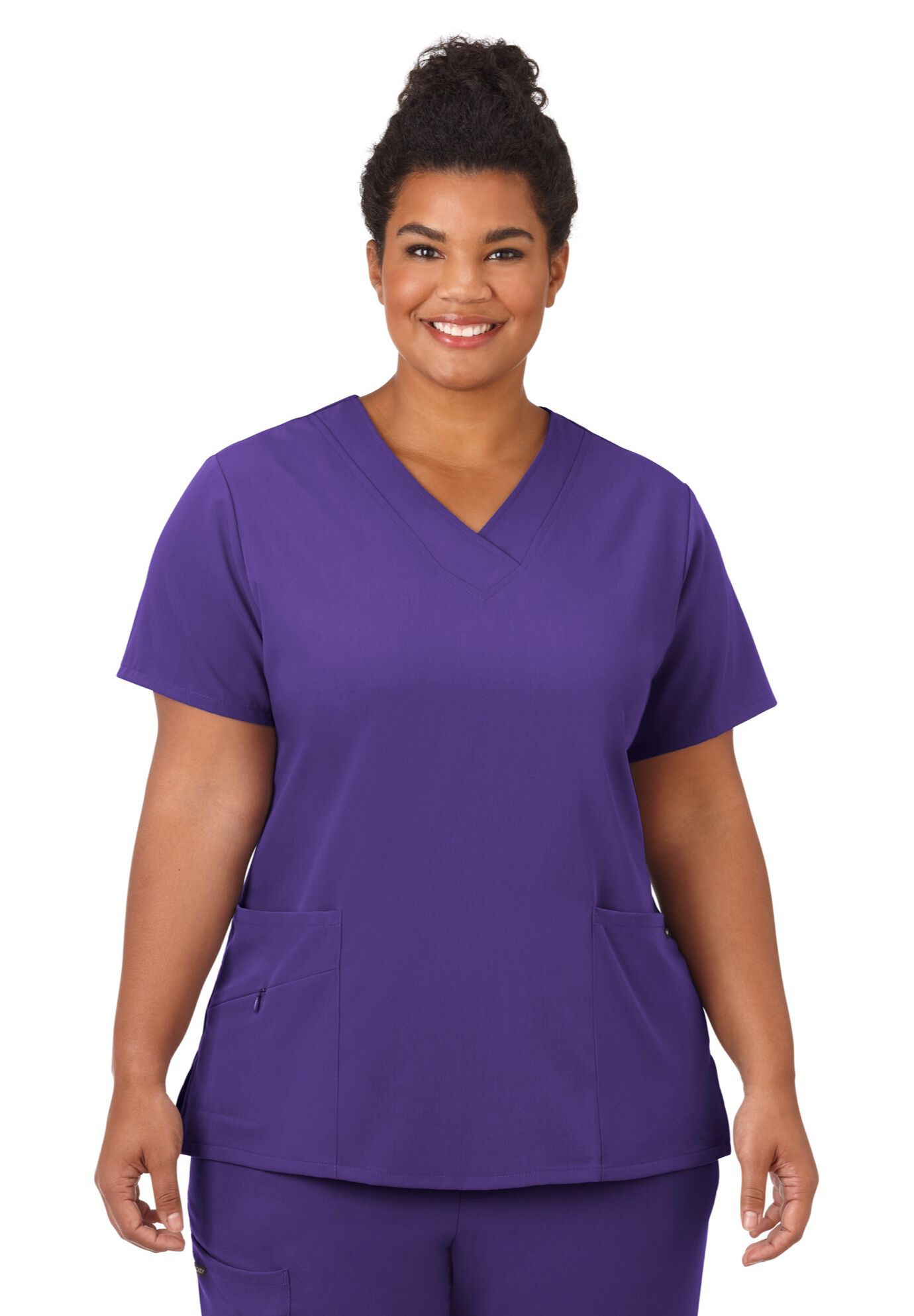 Jockey Scrubs Women's Favorite V-Neck Top, PURPLE, hi-res image number 0