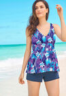 Flowy Tankini Top , TROPICAL IKAT, hi-res image number null
