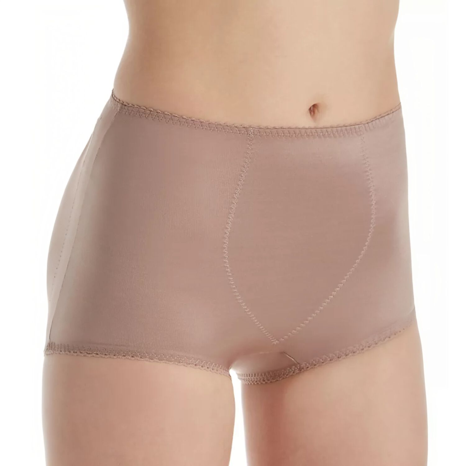 Padded Panty Brief Light Shaping (Removable Pads), MOCHA, hi-res image number 0