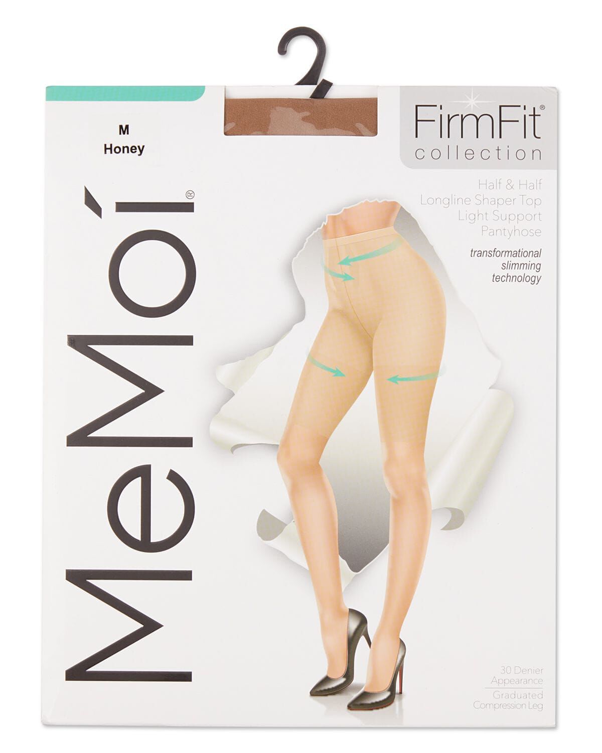 Women's Half & Half Light Support Leg Nylon Pantyhose, HONEY, alternate image number 5