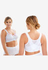 Front-Close Embroidered Wireless Posture Bra , , alternate image number null
