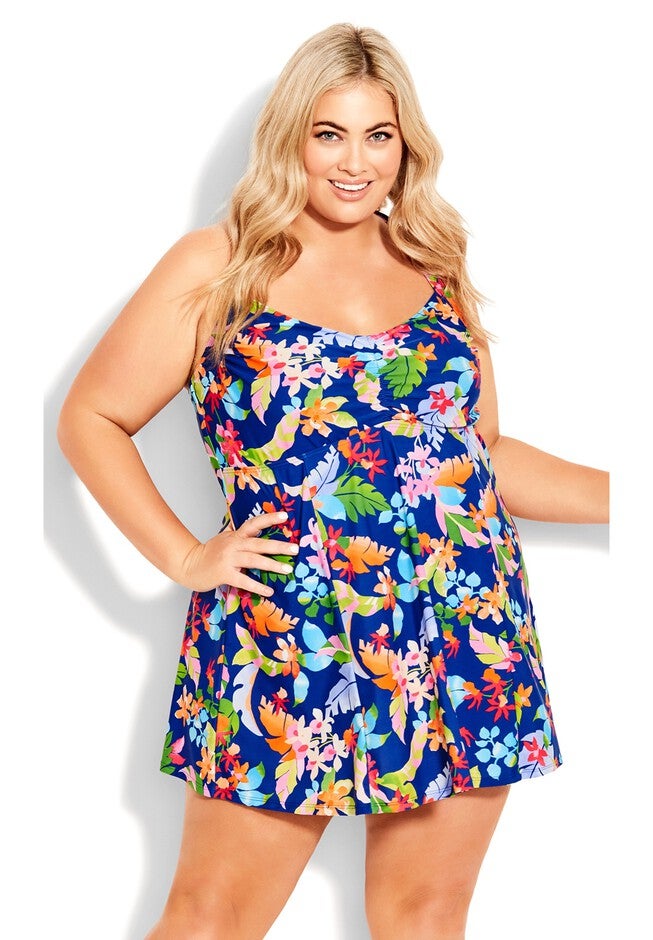 Halter Back Swim Dress, BORA BORA, alternate image number null