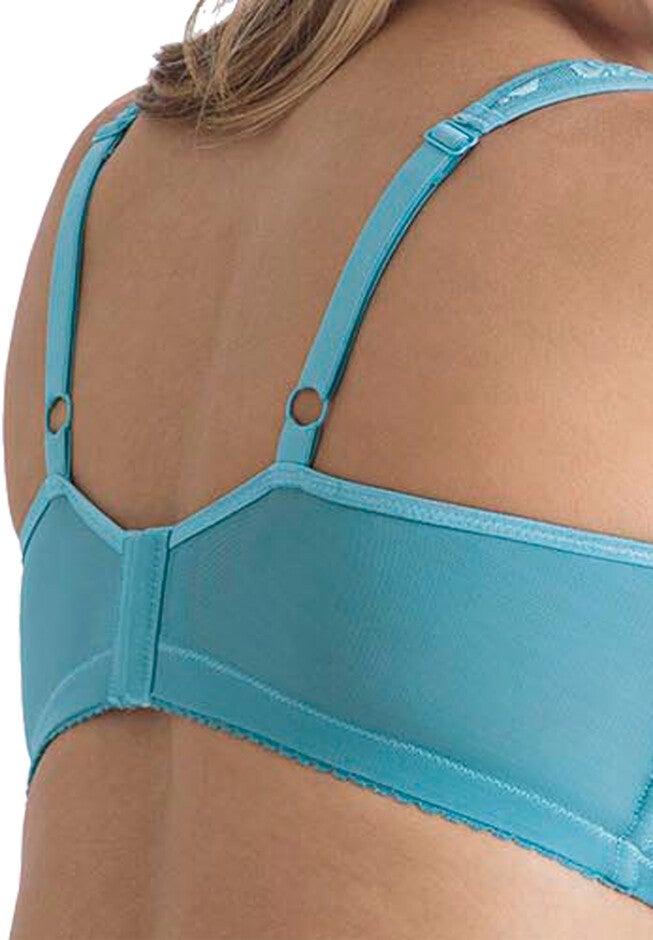 Full Coverage Lace Trim Bra, , alternate image number null