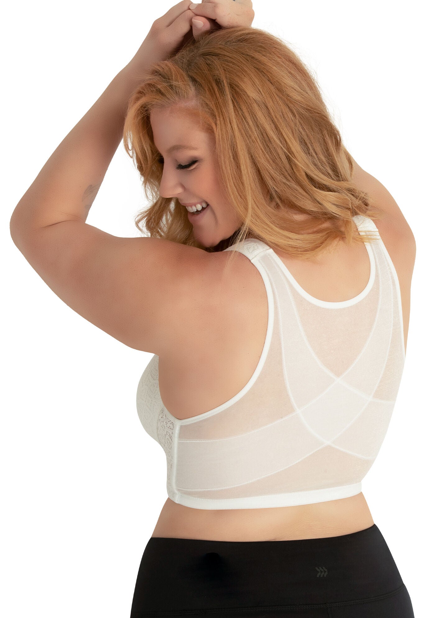 The Nora - Shimmer Back Lace Front Closure Bra, , alternate image number 3