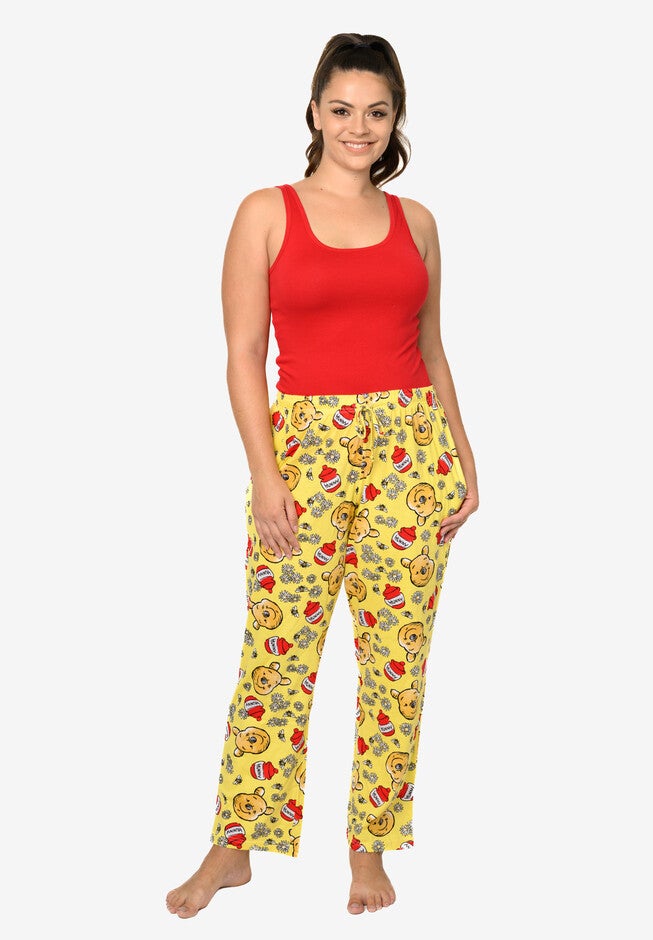 Disney Winnie The Pooh Pajama Lounge Pants All-Over Print Yellow, , alternate image number null