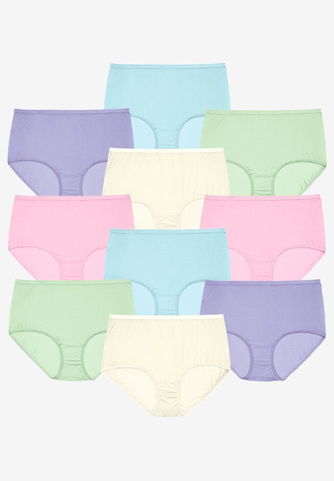 Full Coverage Nylon Brief 10Pack Intimates For All