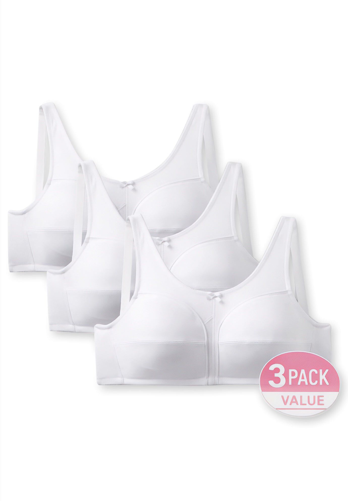 3-Pack Cotton Wireless Bra