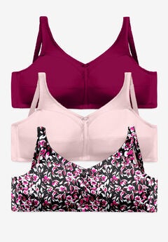3-Pack Cotton Wireless Bra