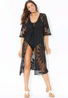Open-Front Embroidered Cover Up , , alternate image number null