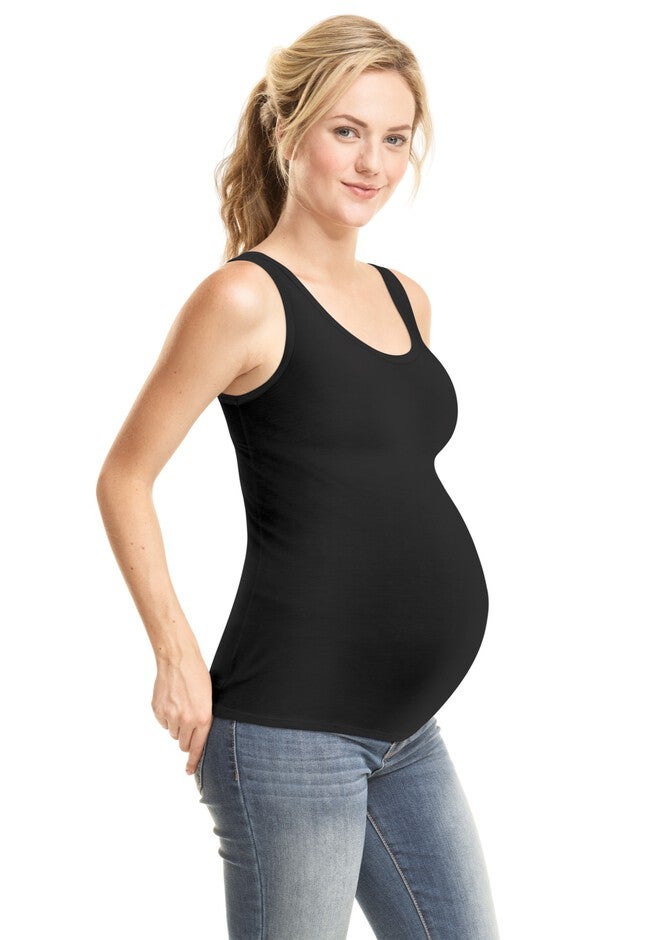 Maternity Essential Tank Top, CRYSTAL GREY HEATHER, hi-res image number 0
