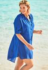 Button-Front Swim Cover Up, , alternate image number null