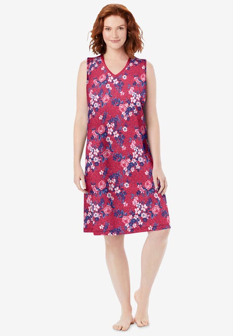 Sleeveless Sleepshirt , STRAWBERRY ROSE, hi-res image number null