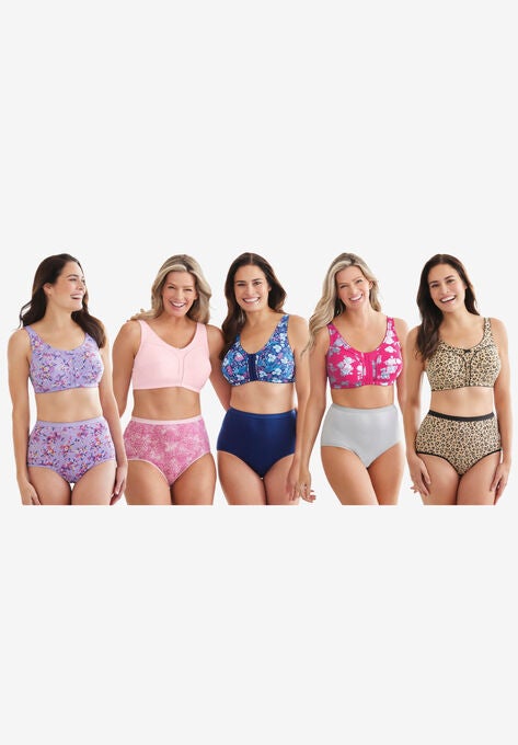 Cotton Front-Close Wireless Bra, , alternate image number null