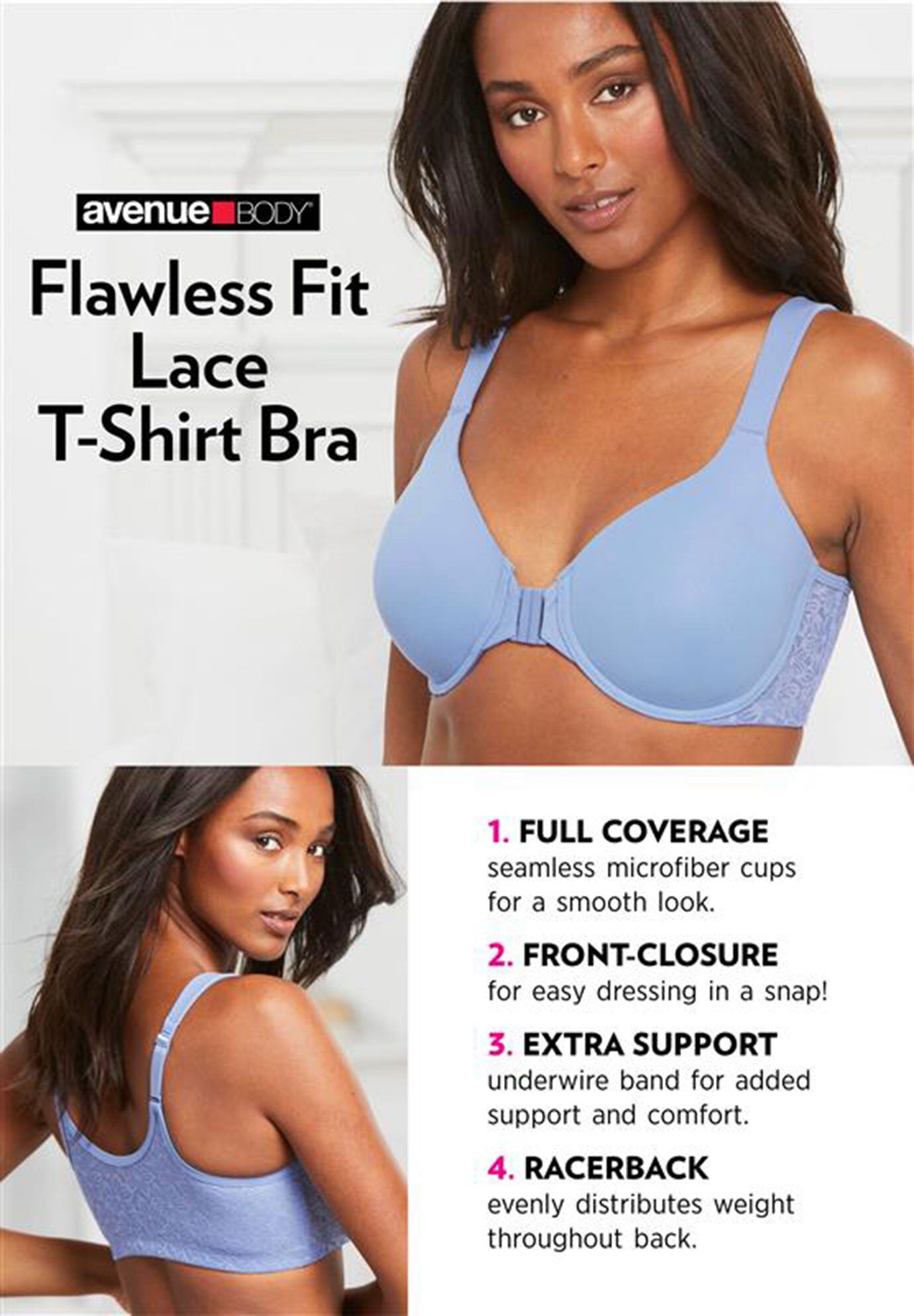 Lace T-Shirt Bra, FRENCH BLUE, hi-res image number 0