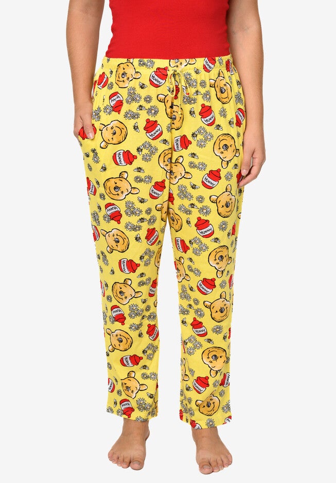 Disney Winnie The Pooh Pajama Lounge Pants All-Over Print Yellow, YELLOW, hi-res image number null
