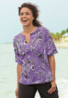 Three-Quarter Sleeve Swim Tee, , alternate image number null