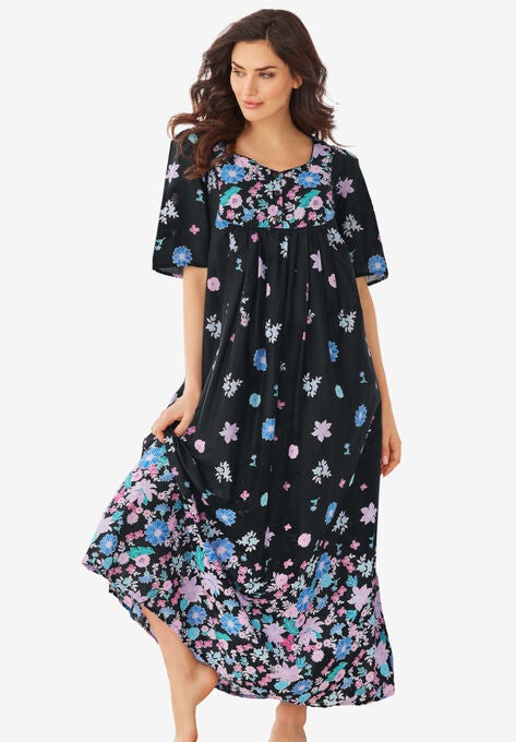 Mixed Print Long Lounger, BLACK BLOSSOMS, hi-res image number null
