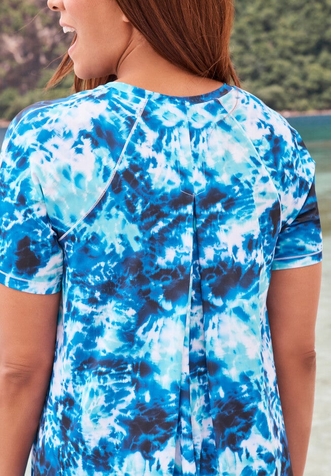 Pleat Back Swim Tee, , on-hover image number 1