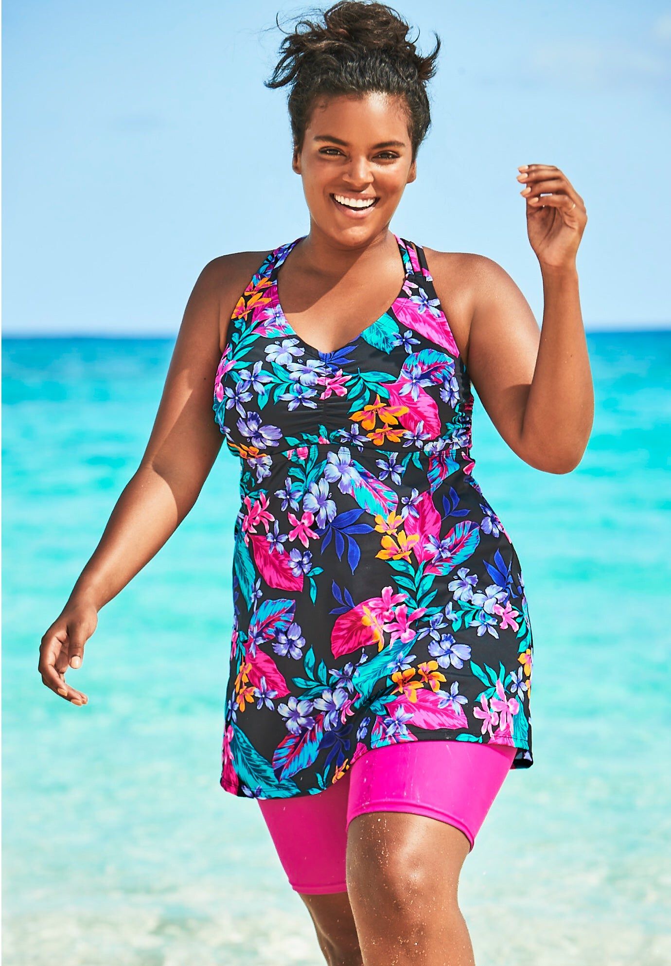 Longer Length Braided Tankini Top