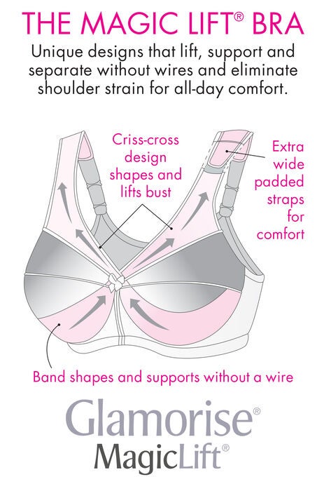 Glamorise® Magic Lift® Medium-Impact Wireless Sport Bra 1005, , alternate image number null