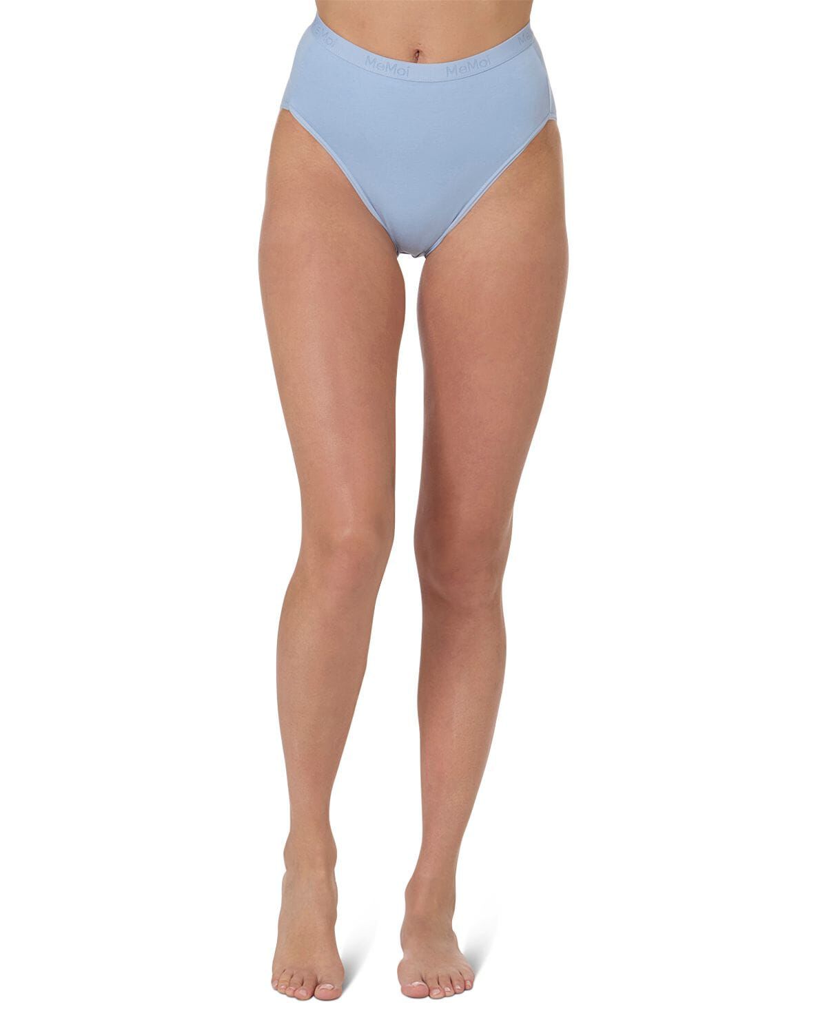 Ladies Combed Cotton Basic Brief Underwear 3-Pack, FOREVER BLUE, alternate image number 1