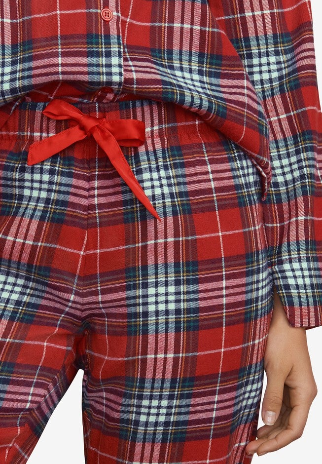Plaid Flannel Pajama Set, , alternate image number null