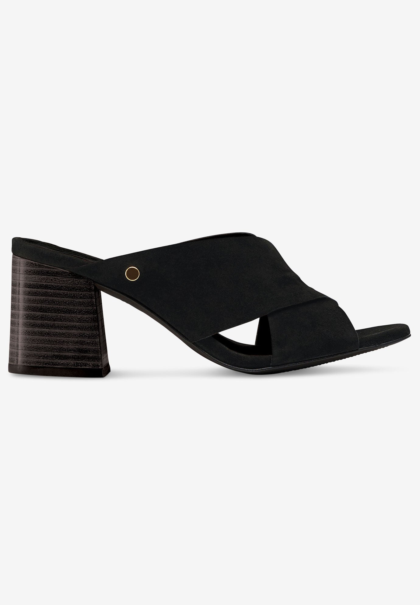 Suede Block Heel Sandal, BLACK, hi-res image number 0