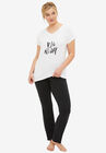 Stretch Bootcut Sleep Pants, , alternate image number null