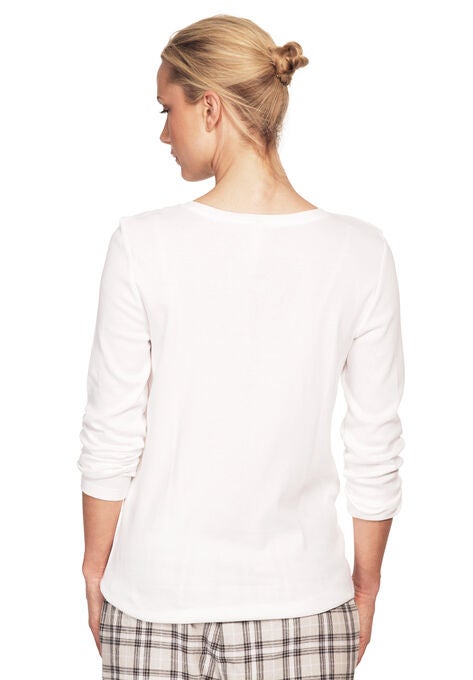Long Sleeve Henley Sleep Tee, , on-hover image number null