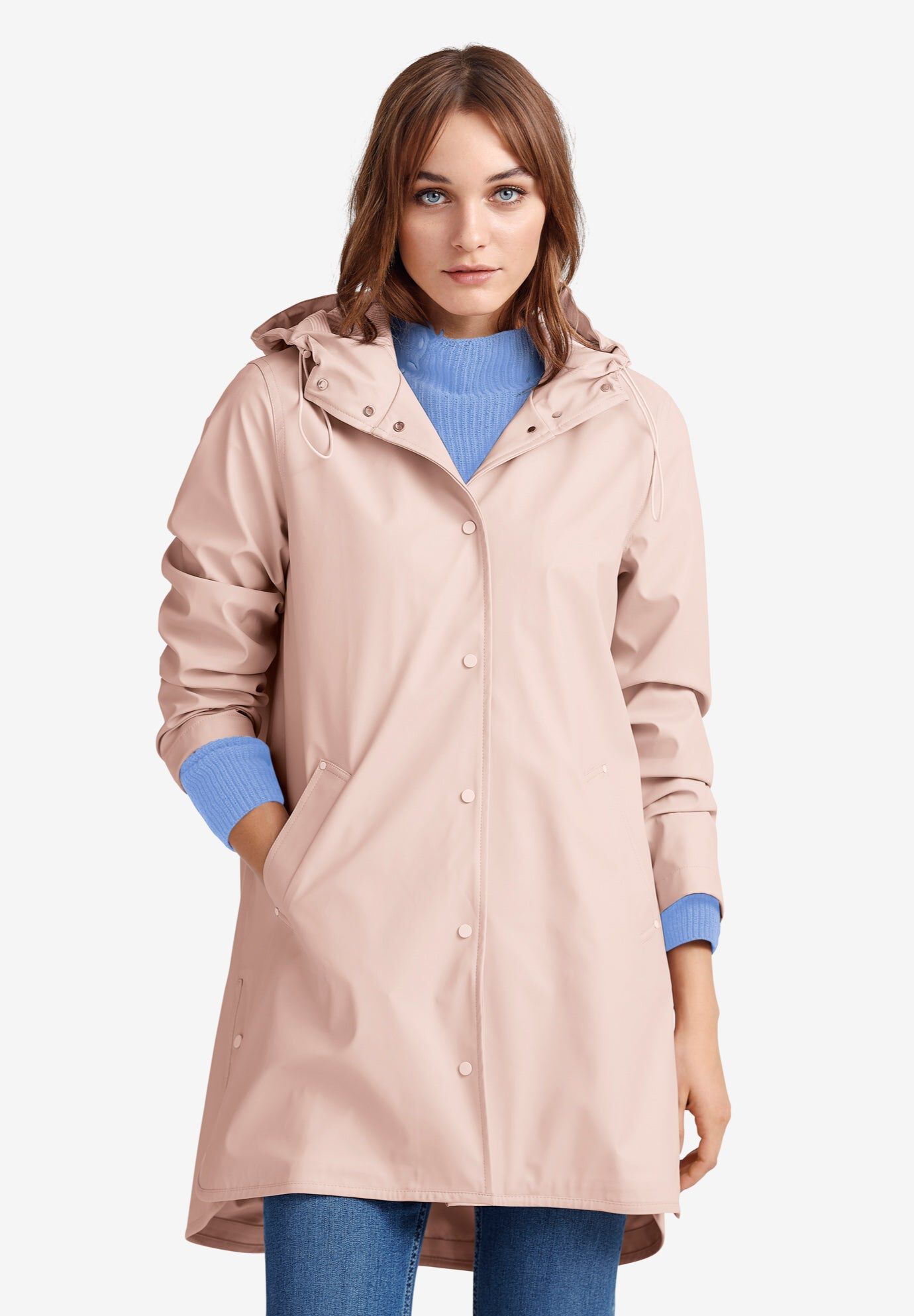 Snap-Front Raincoat, LILAC GREY, hi-res image number 0