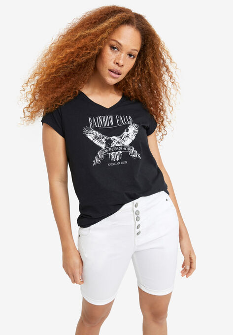 Rock & Roll Graphic Tee, BLACK, hi-res image number null