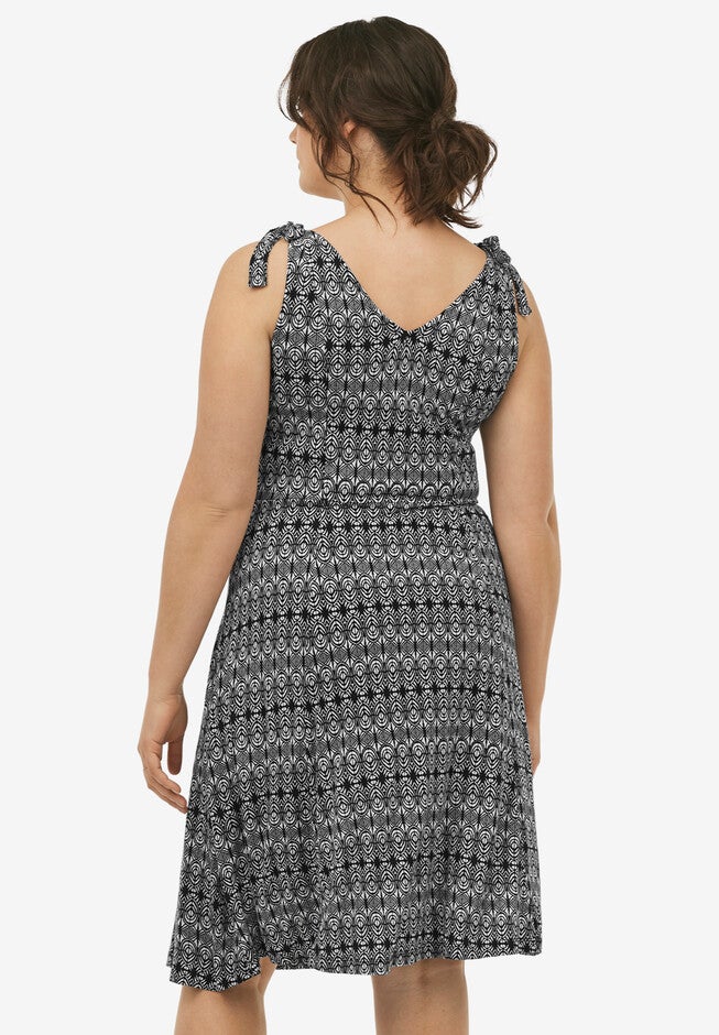 Tie-Shoulder Dress, , on-hover image number 1