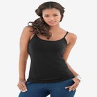 Plus Size Cami with Built-In Bra and Adjustable Straps image number null