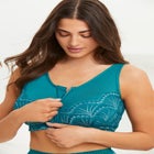 Zip-Front Lace Lounge Bra image number null