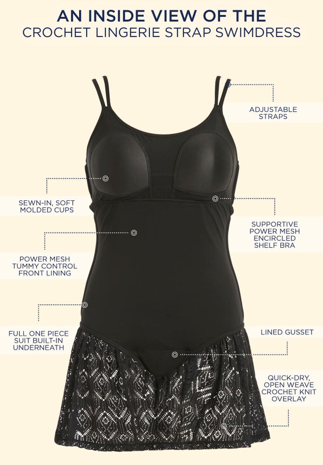 Crochet Lingerie Strap Swimdress image number 3