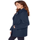 Plus Size Wool Blend A-Line Peacoat image number null