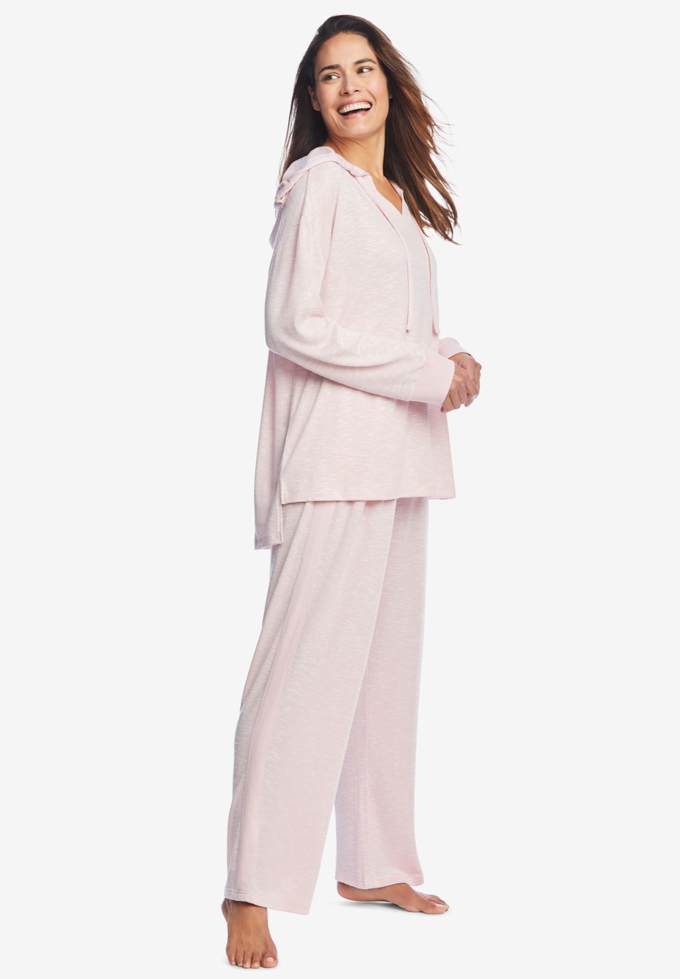 Hooded Marled Jersey Top image number 0