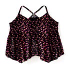Longer-Length Draped Mesh Racerback Tankini Top image number 2